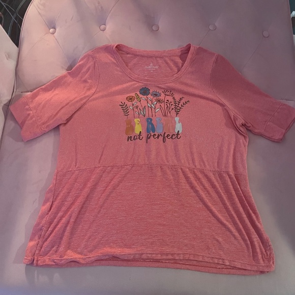 Cuddl Duds XL Peach Shirt So Soft! Be Real Not Perfect - Picture 11 of 11